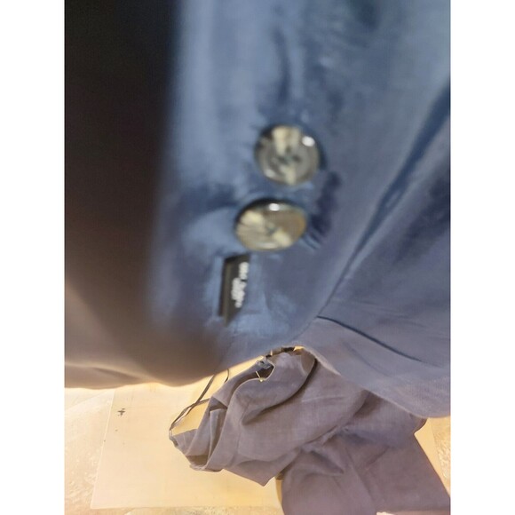 Linda Allard Ellen Tracy Blue Linen Jacket Pant Suit Women's Size 10 Long - Picture 11 of 16